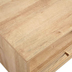 Frances Woven Rattan 160cm 3-Drawer TV Unit, Natural