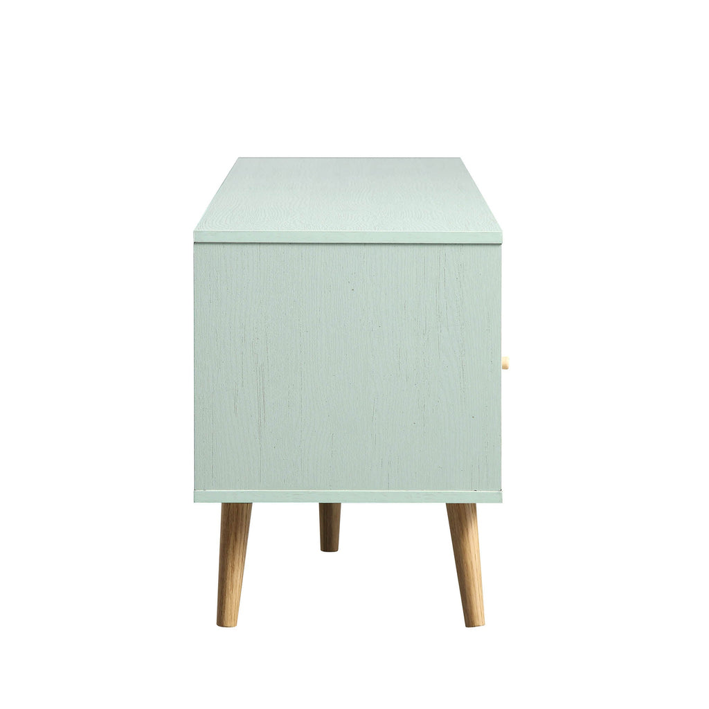 Frances Woven Rattan 160cm 3-Drawer TV Unit, Mint