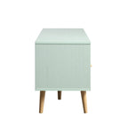 Frances Woven Rattan 160cm 3-Drawer TV Unit, Mint