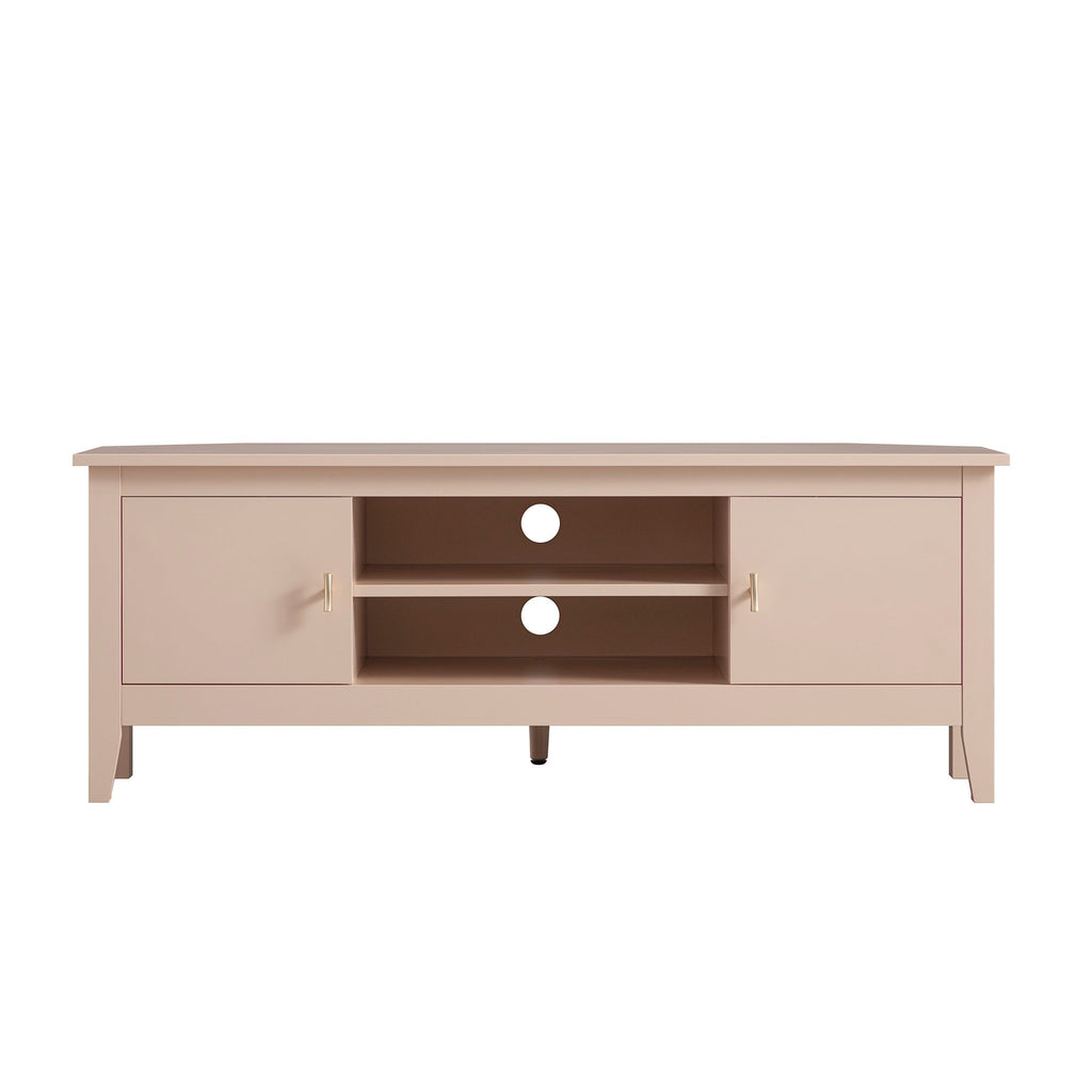 Oakham 120cm Corner TV Unit, Nude Pink