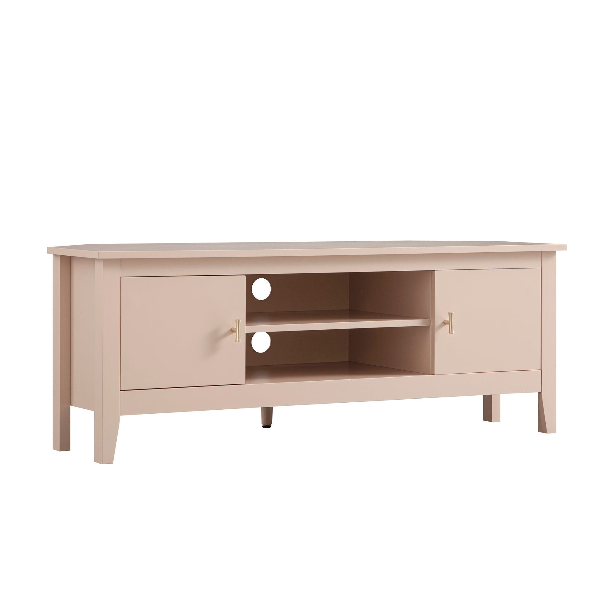 Oakham 120cm Corner TV Unit, Nude Pink