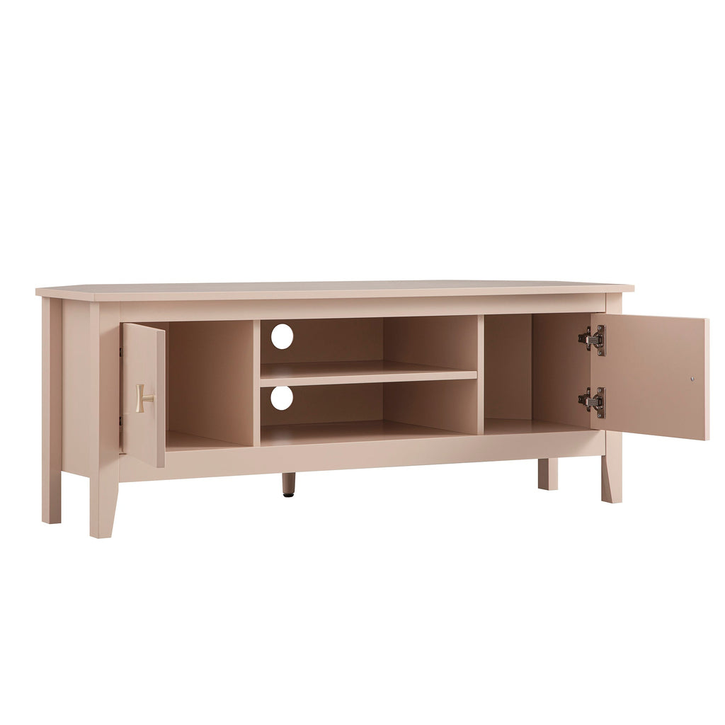 Oakham 120cm Corner TV Unit, Nude Pink