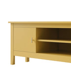 Oakham 120cm Corner TV Unit, Rattan Yellow