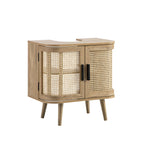 Izzy Curved Rattan Undersink Unit, Natural