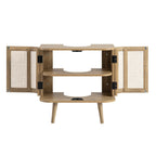 Izzy Curved Rattan Undersink Unit, Natural