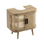 Izzy Curved Rattan Undersink Unit, Natural