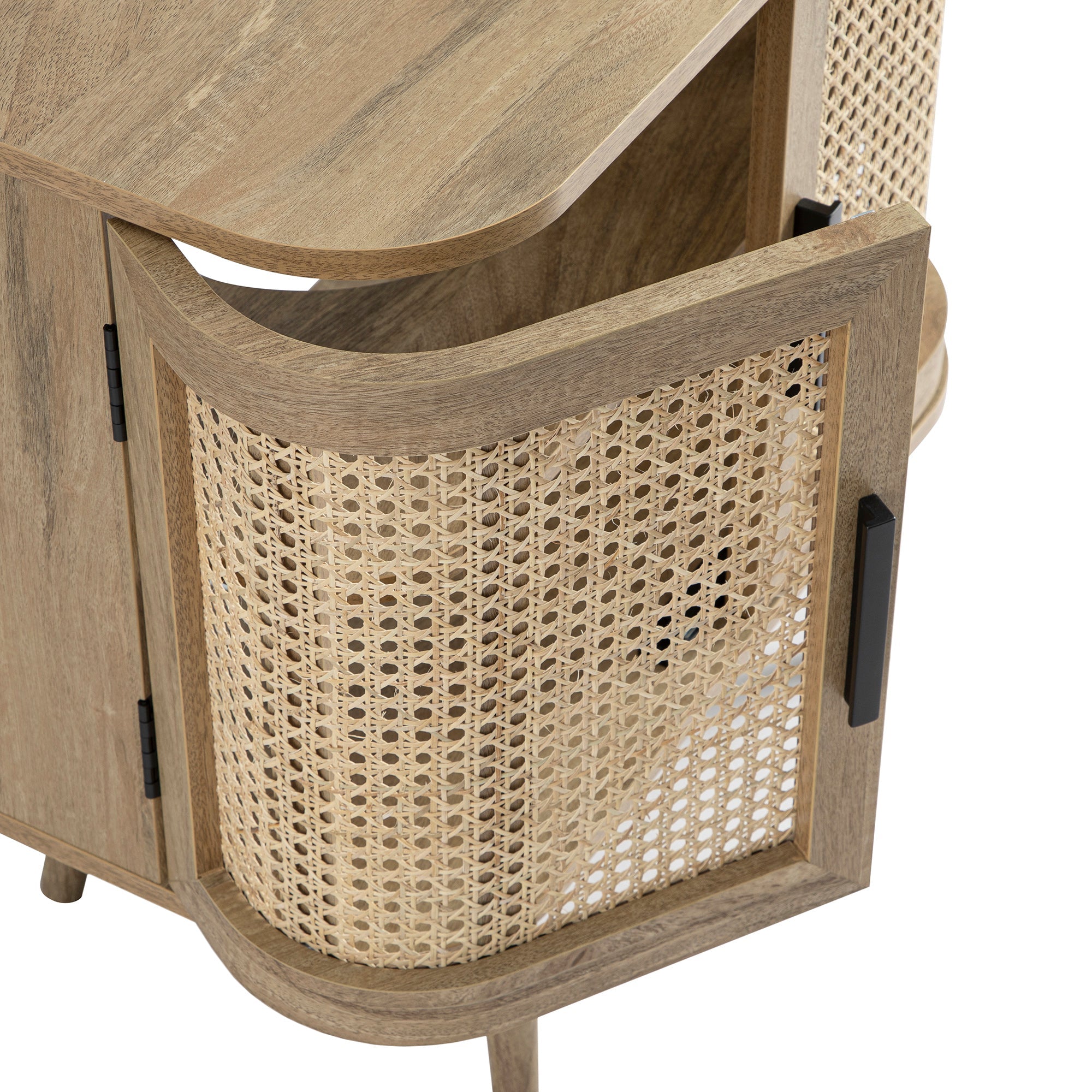 Izzy Curved Rattan Undersink Unit, Natural