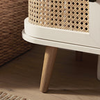 Izzy Curved Rattan Undersink Unit, White