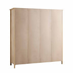 Frances Rattan 4-Door Wardrobe with 2 Drawers, Natural