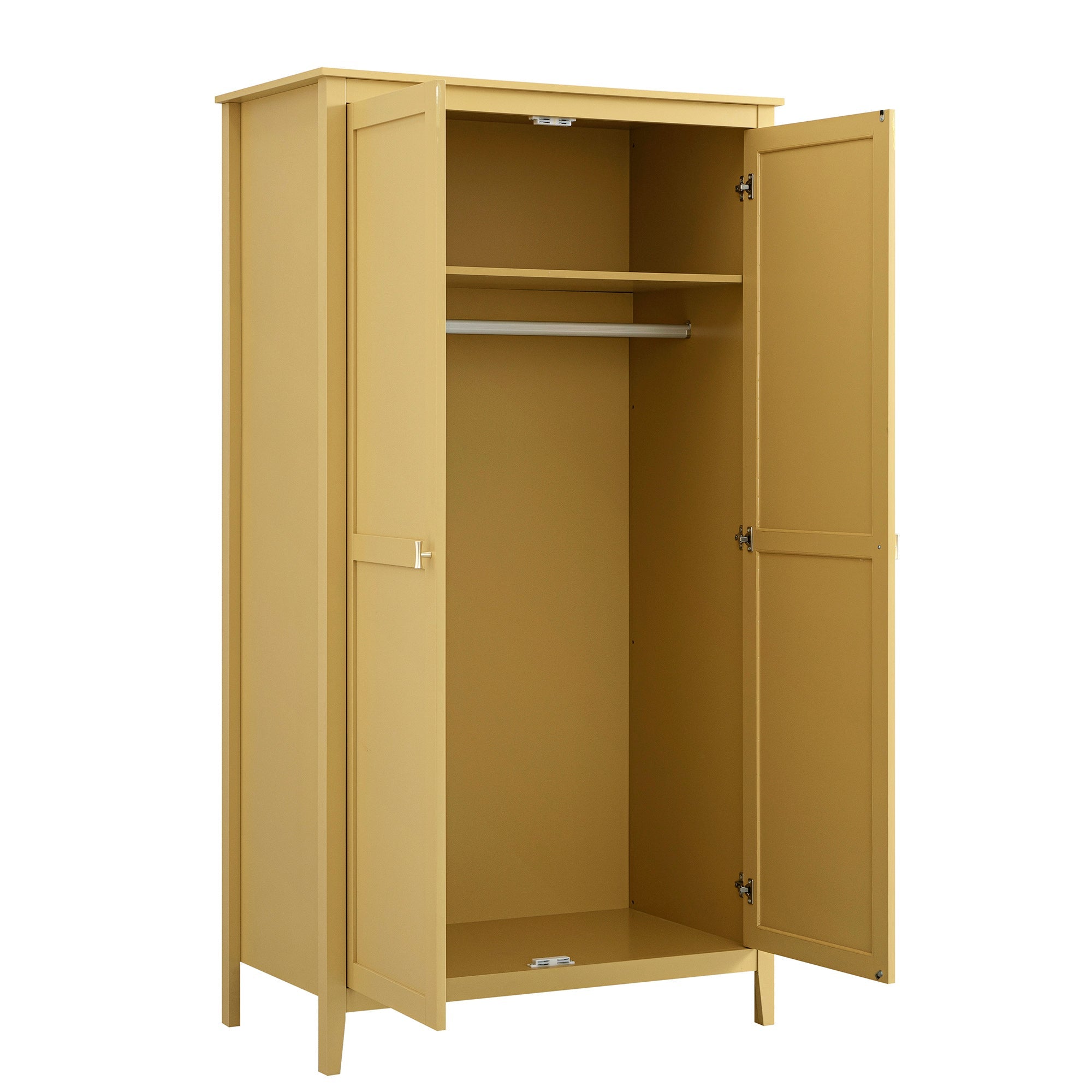 Oakham Double Wardrobe, Rattan Yellow