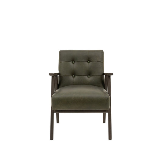 Hallcrest Armchair - Heritage Green Leather