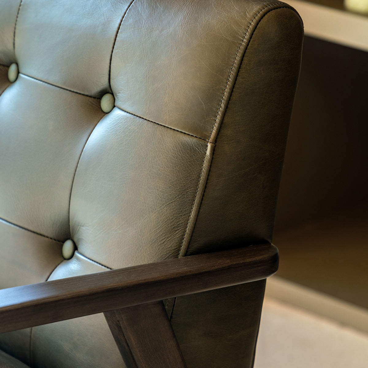Hallcrest Armchair - Heritage Green Leather