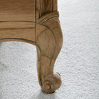 Chic Super King Bed - Linen & Weathered Wood