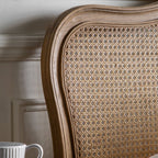 Chic Kingsize Bed - Cane & Weathered Wood Bed