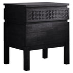 2 Drawer Boho Boutique Bedside Chest - Black