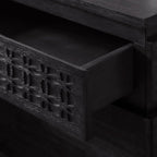 2 Drawer Boho Boutique Bedside Chest - Black
