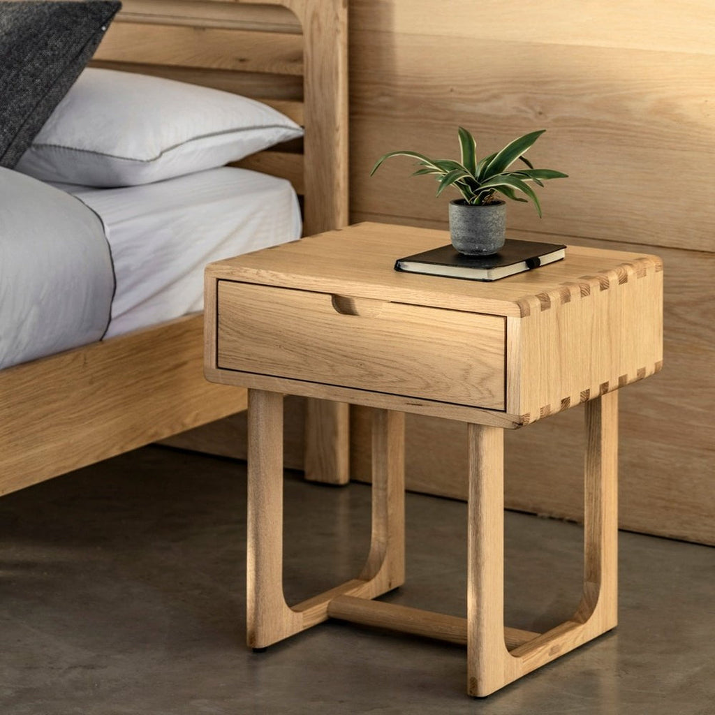 Croft 1 Drawer Bedside - Natural