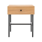 Kingsley 1 Drawer Bedside - Natural