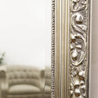Francesca - Silver Arched Ornate Overmantle Wall Mirror 109cm x 100cm