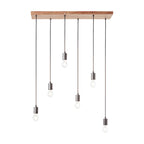 Stella 6 Pendant Light - Natural & Black