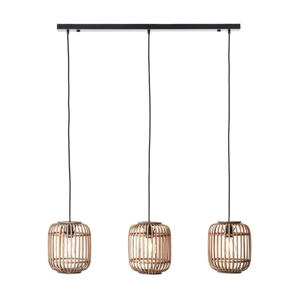 Martha 3 Light Pendant Light - Light Natural Bamboo