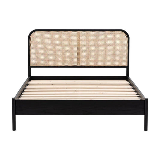 Sawyer King Size Bed - Black & Natural