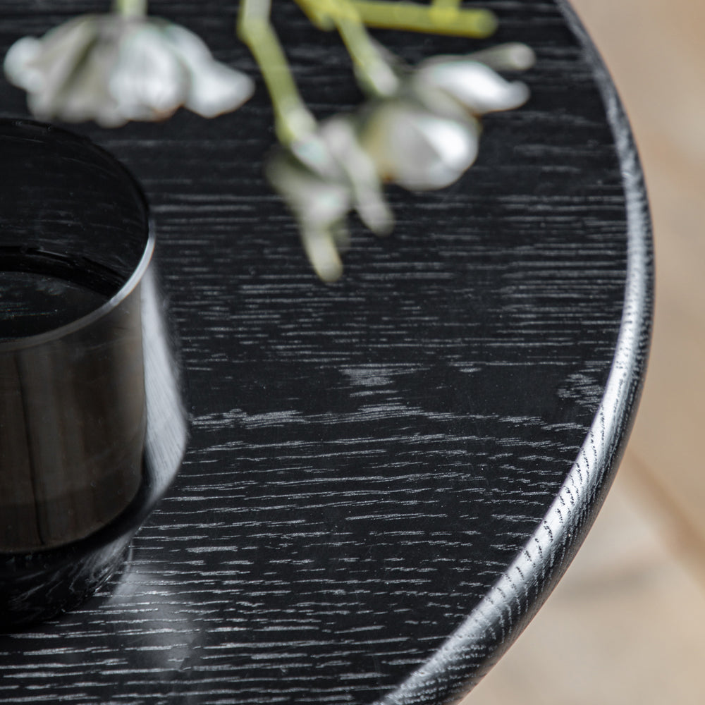 Sawyer Bedside Table - Black & Natural