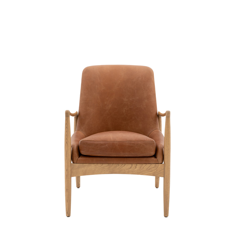 Carra Armchair in Brown Leather