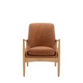 Carra Armchair in Brown Leather