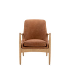 Carra Armchair in Brown Leather