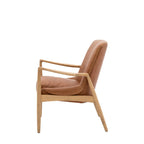 Carra Armchair in Brown Leather