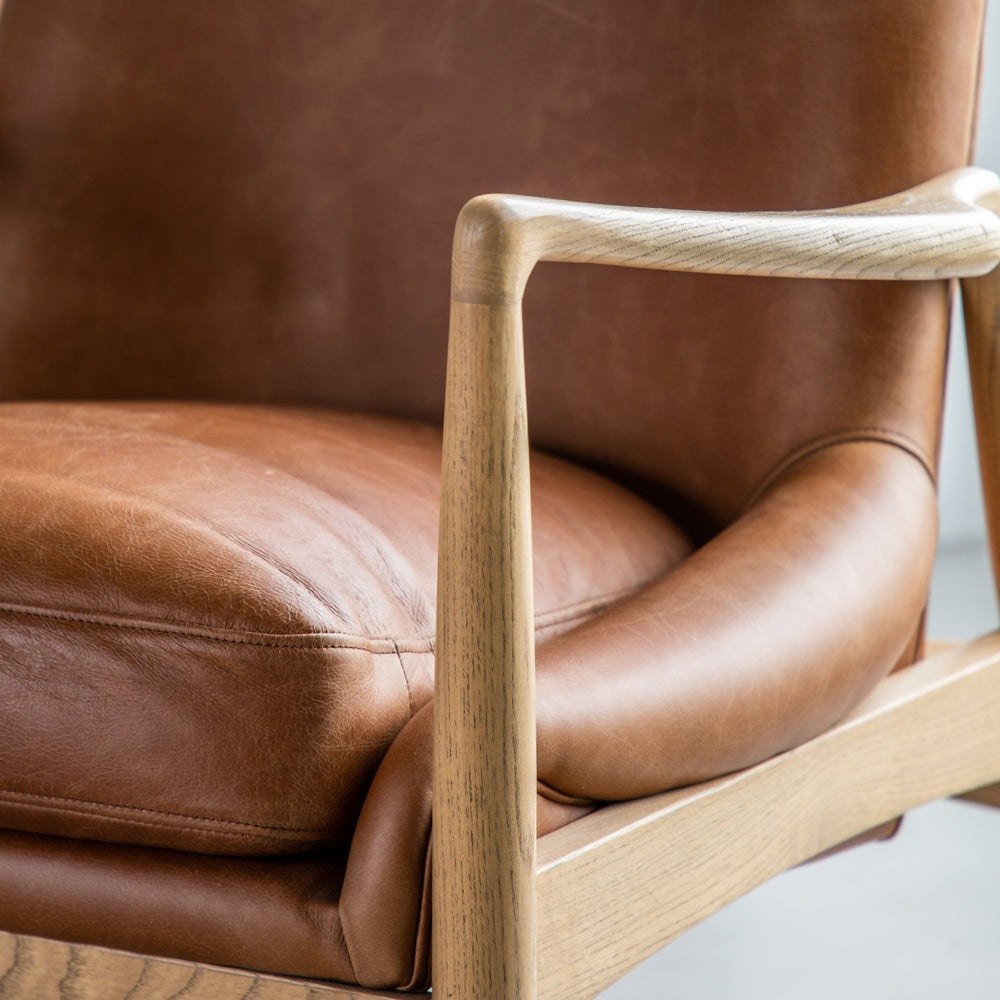 Carra Armchair in Brown Leather