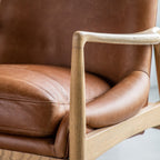 Carra Armchair in Brown Leather