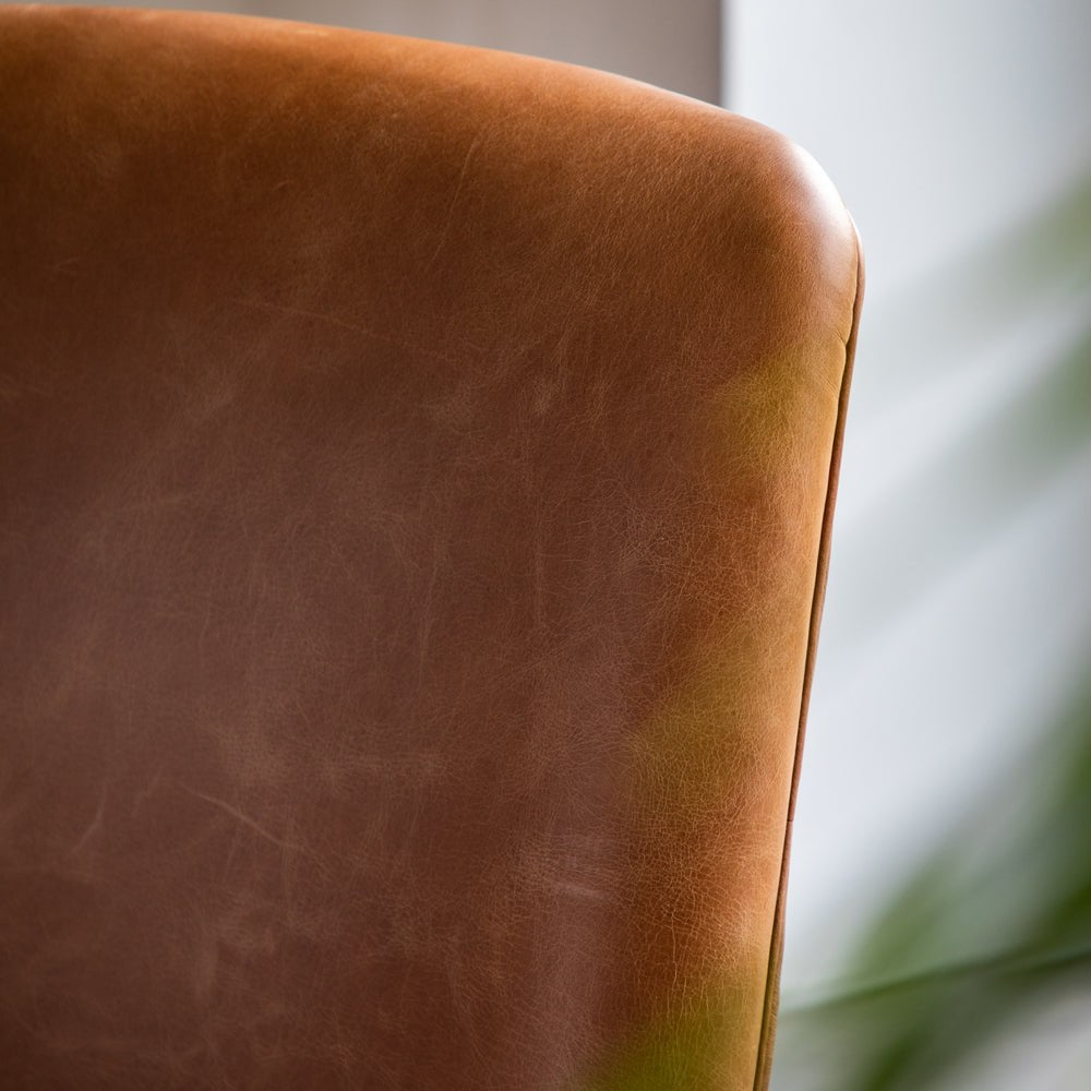 Carra Armchair in Brown Leather