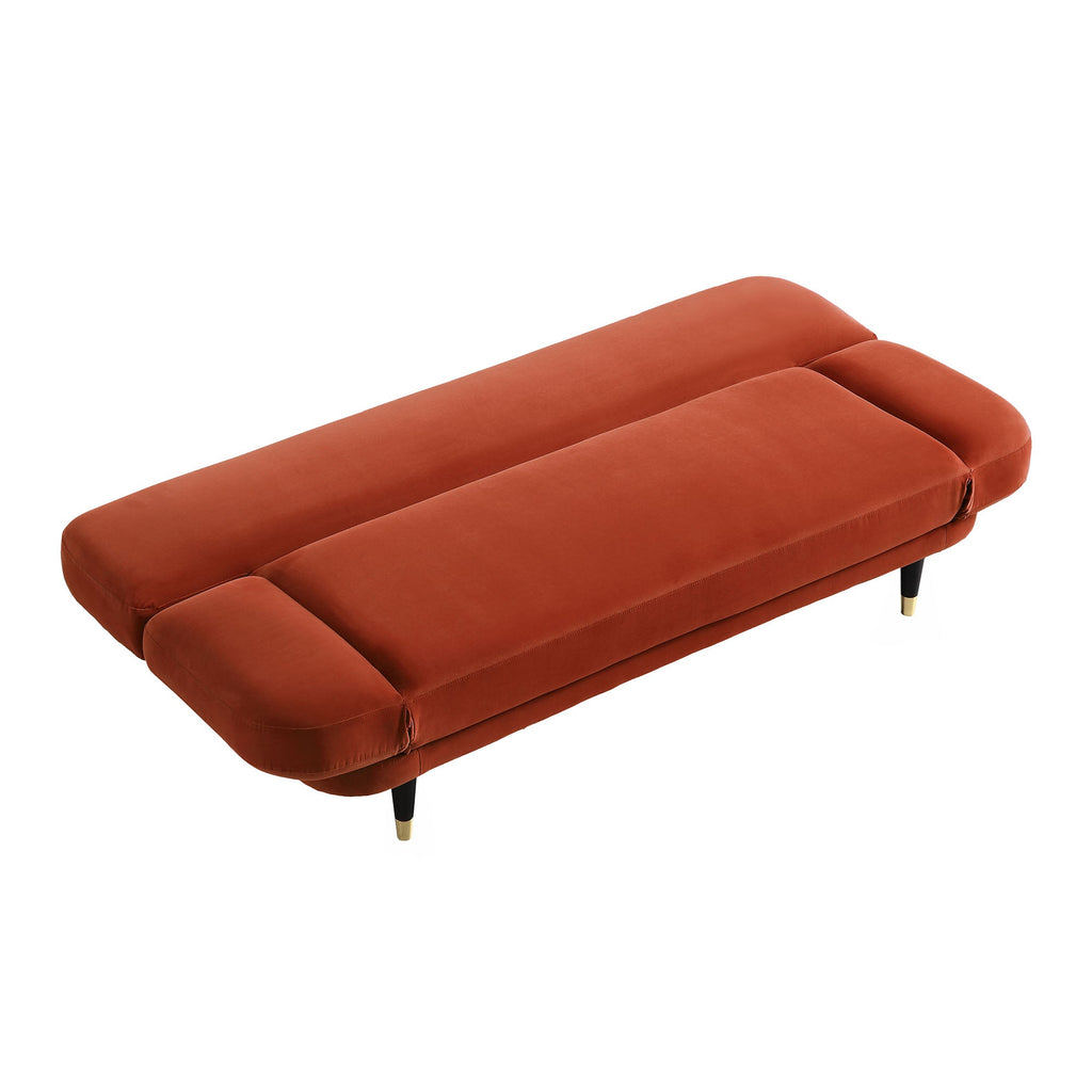 Solna 2-Seater Sofa Bed, Rust Velvet