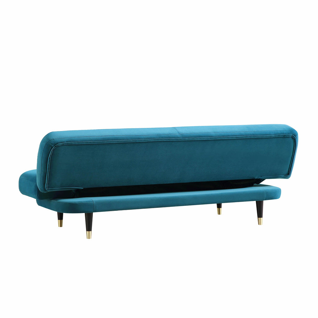 Solna 2-Seater Sofa Bed, Teal Velvet