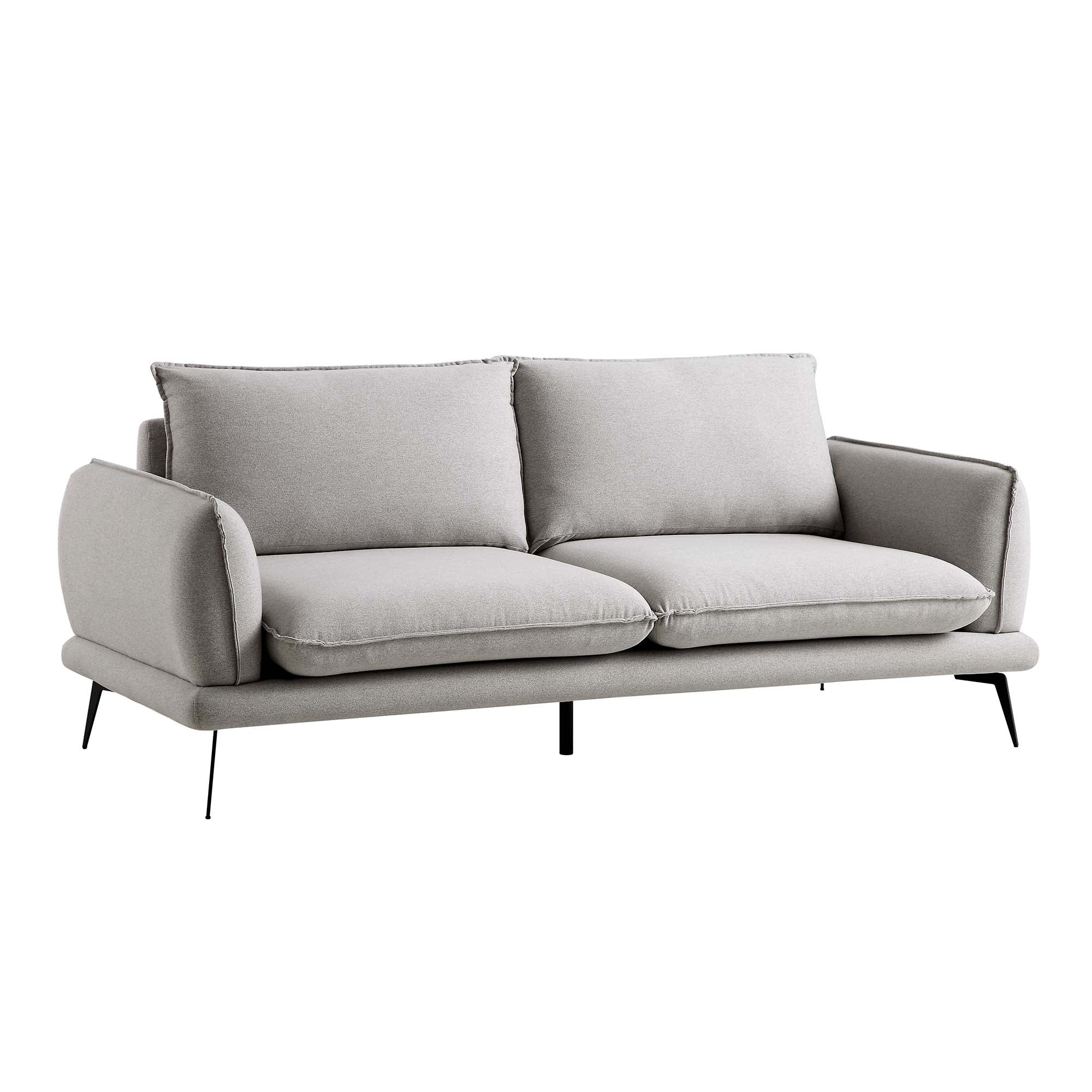 Obriel Grey Marl Fabric Sofa, 3-Seater