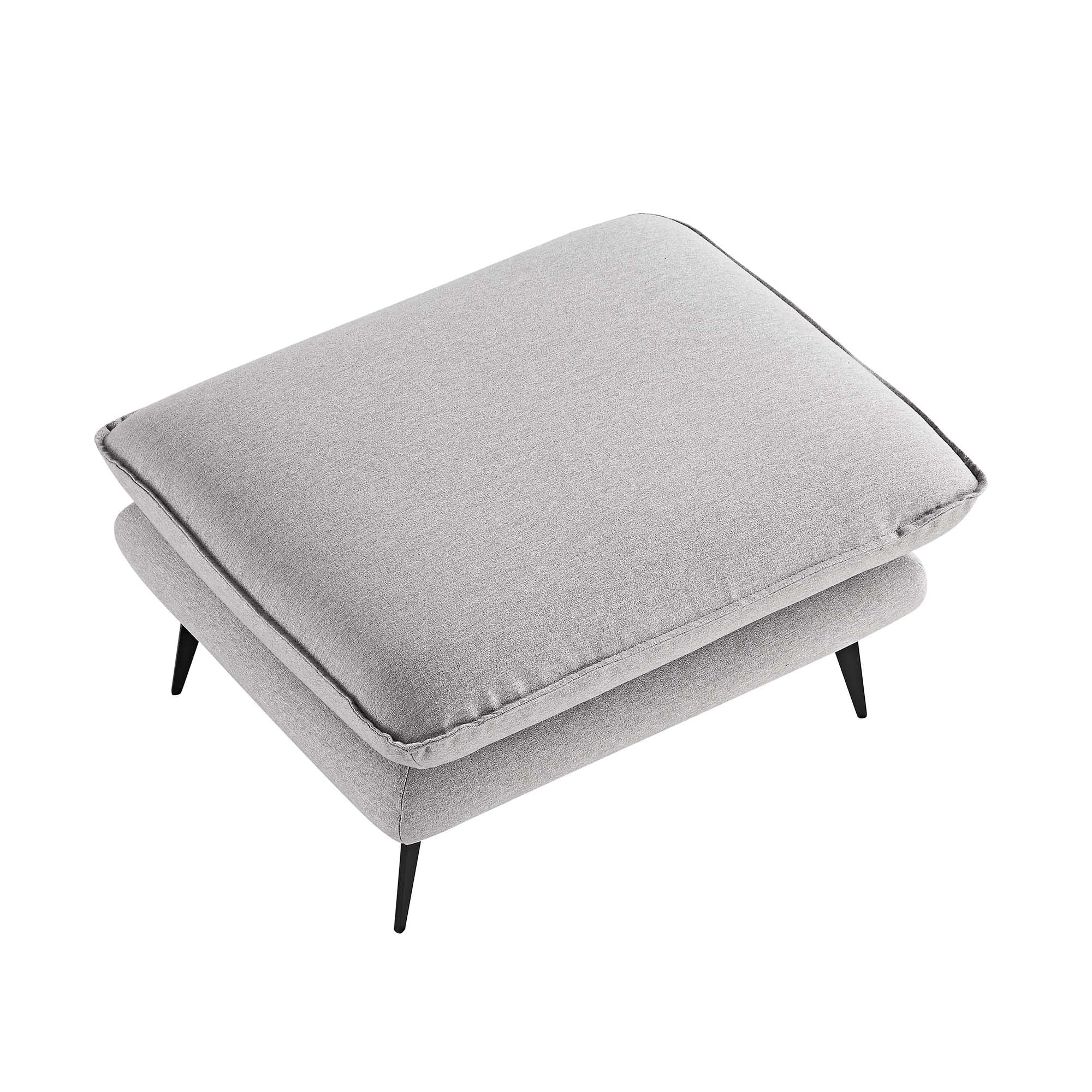 Obriel Grey Marl Fabric Footstool