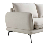 Obriel Oatmeal Fabric Sofa, 3-Seater