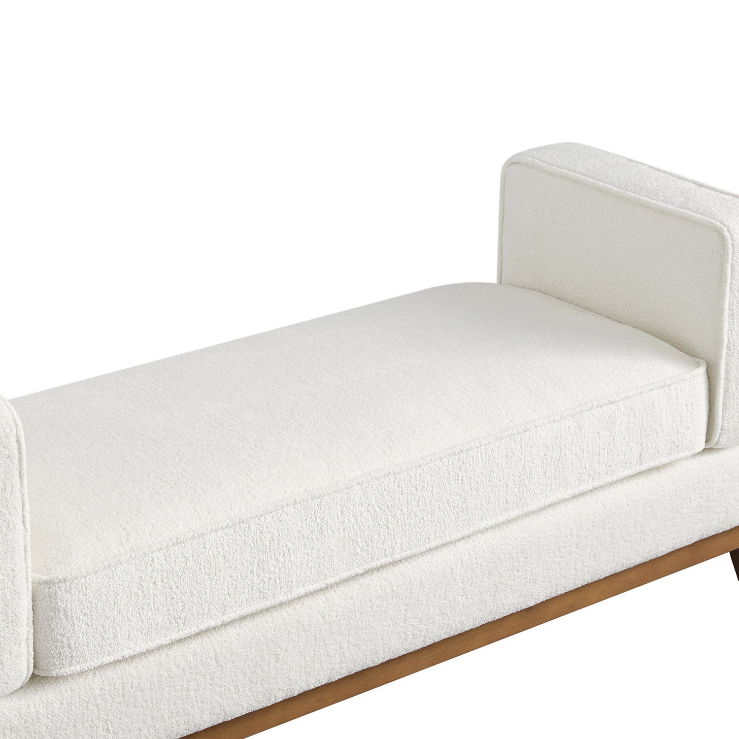 Dipley Beige Boucle Upholstered Bench