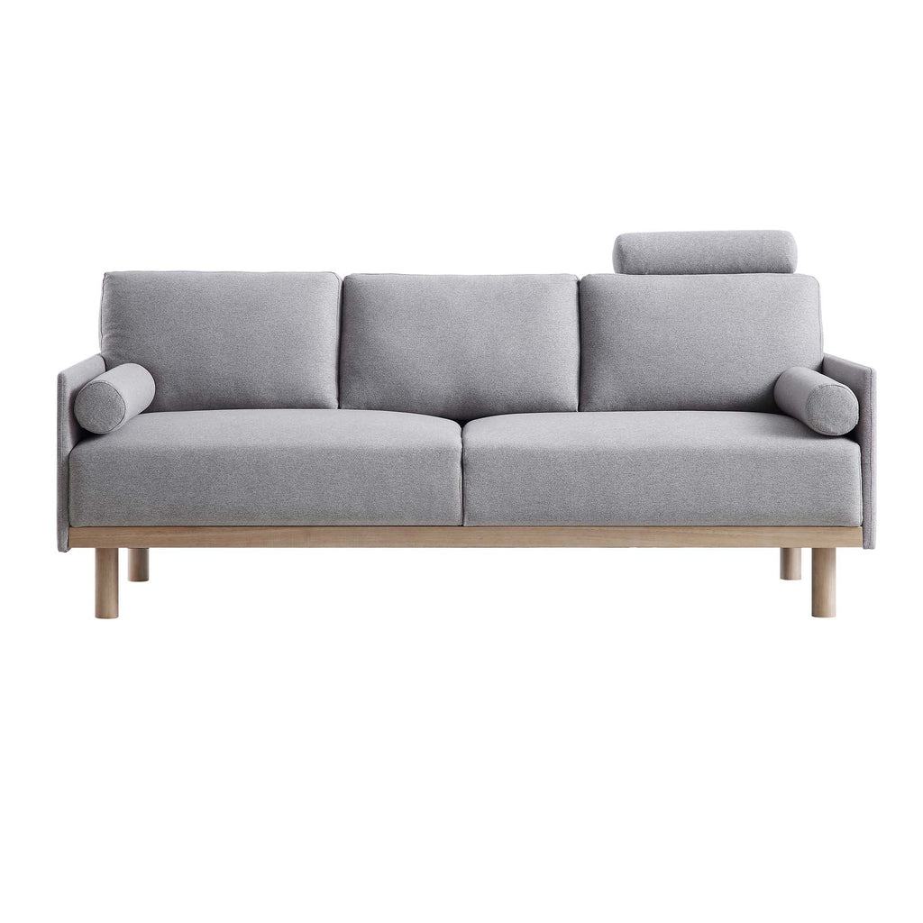 Timber Grey Marl Fabric Sofa, 3-Seater