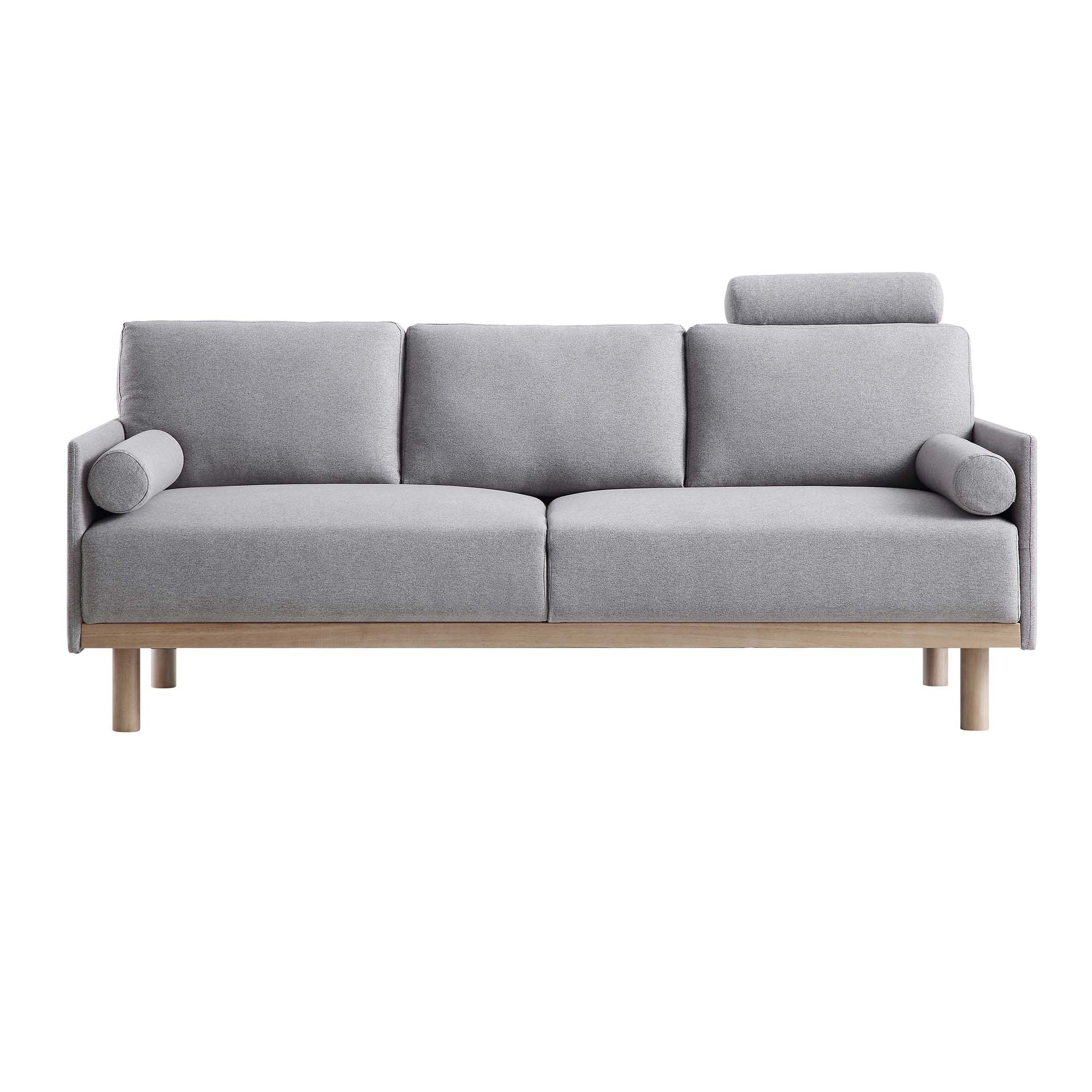 Timber Grey Marl Fabric Sofa, 3-Seater