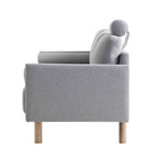 Timber Grey Marl Fabric Sofa, 3-Seater
