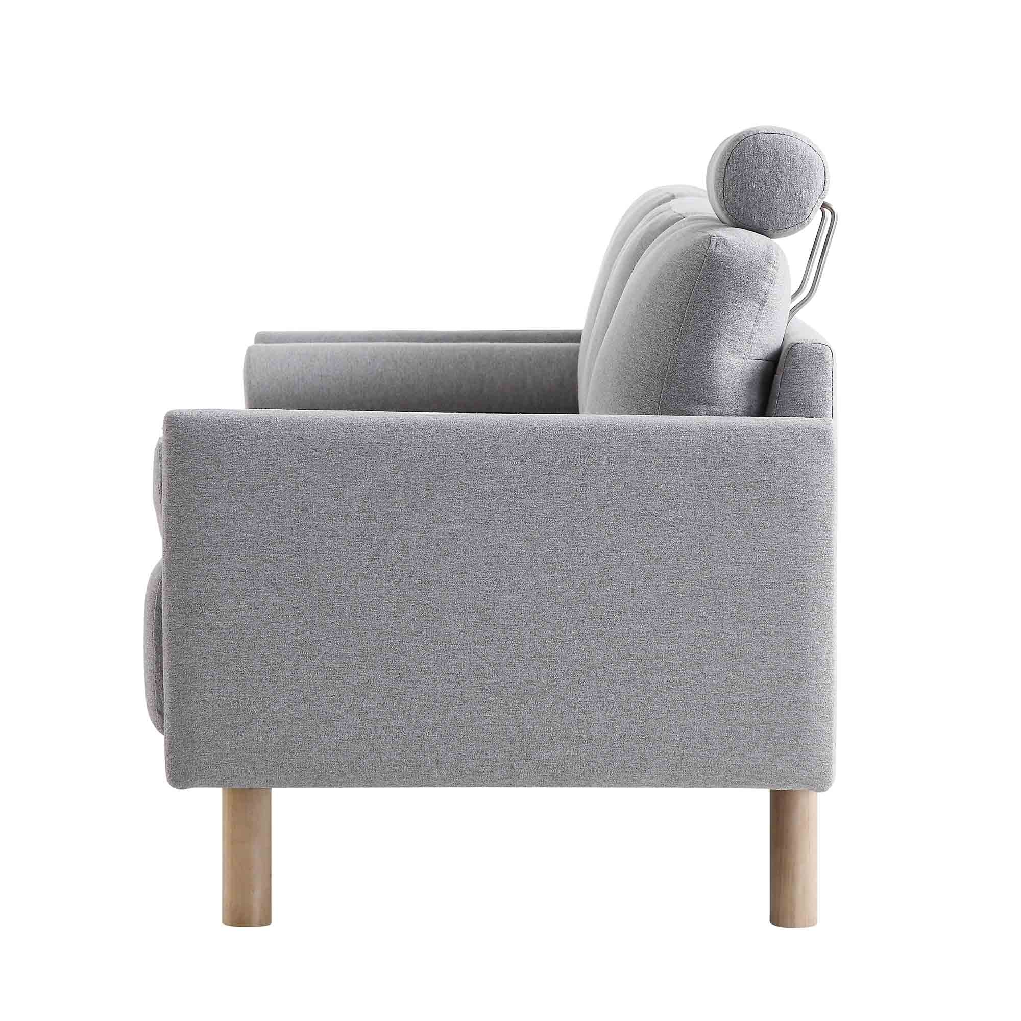 Timber Grey Marl Fabric Sofa, 3-Seater