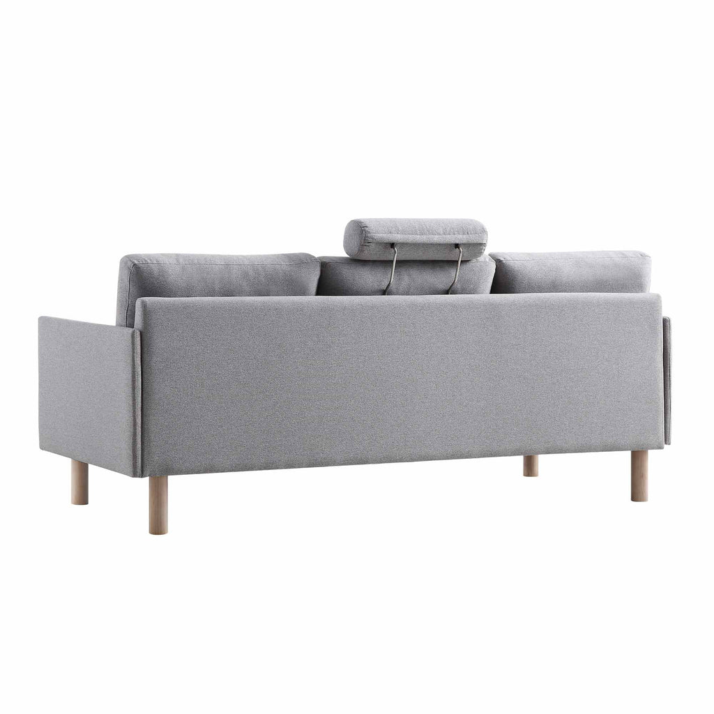 Timber Grey Marl Fabric Sofa, 3-Seater