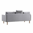 Timber Grey Marl Fabric Sofa, 3-Seater