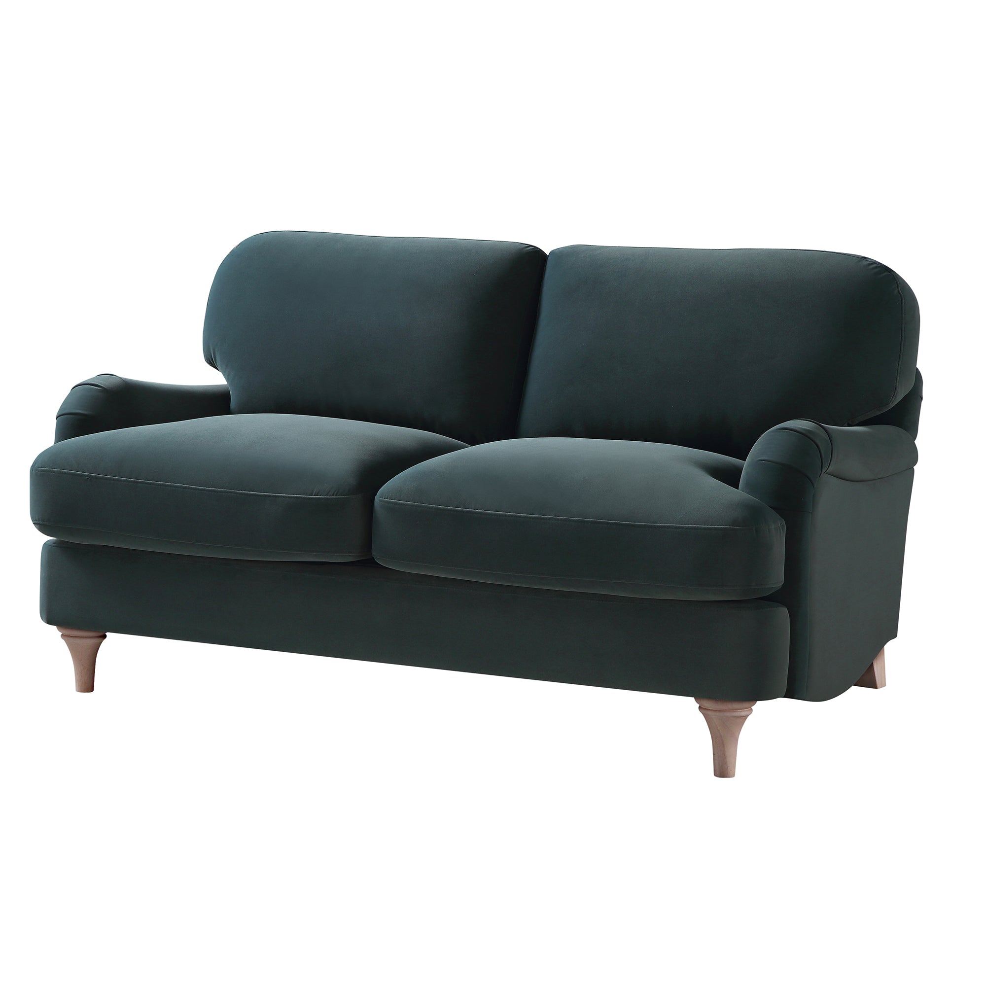 Daphnis Aegean Blue Velvet Sofa, 2-Seater