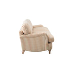 Daphnis Ochre Striped Linen Blend Sofa, 3-Seater