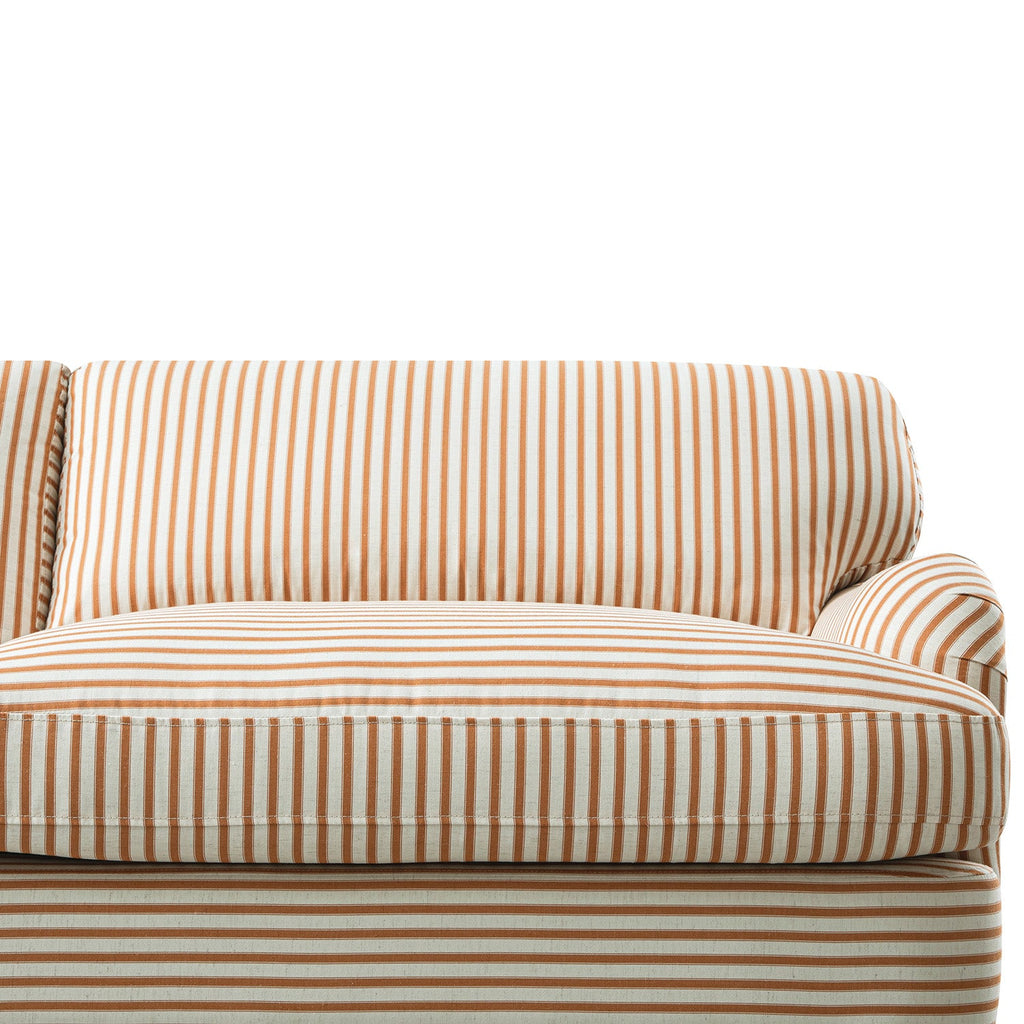Daphnis Ochre Striped Linen Blend Sofa, 3-Seater