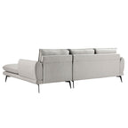 Obriel Grey Marl Fabric Sofa, Grande Chaise Sofa Right Hand Facing